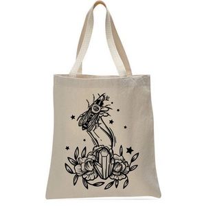 Crystal Bee Floral Canvas Tote Bag